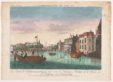 View of the Halvemaansbrug over the Amstel in Amsterdam, 1755-1779. Creator: Johann Friedrich Leizelt