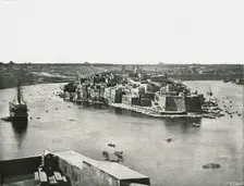 View of the harbour, Valletta, Malta, 1895. Creator: Unknown