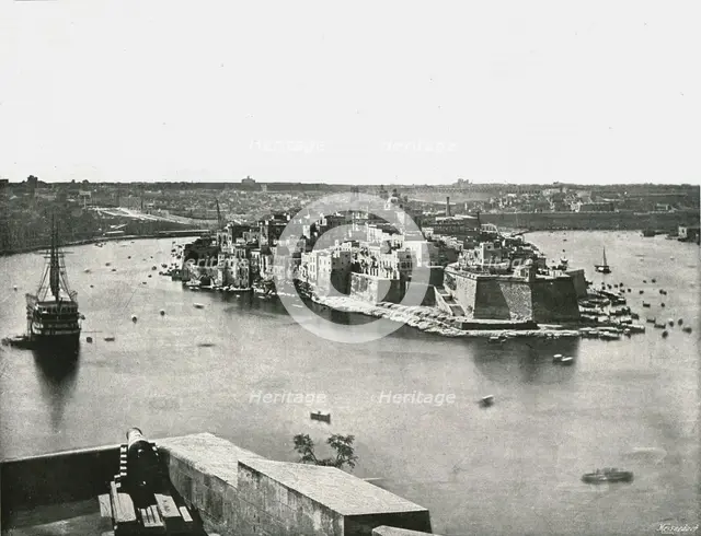 View of the harbour, Valletta, Malta, 1895.  Creator: Unknown.