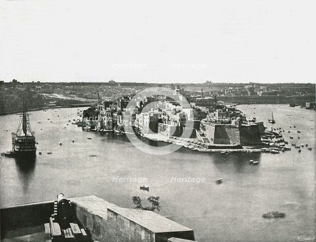 View of the harbour, Valletta, Malta, 1895.  Creator: Unknown.