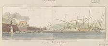 View of the harbour at Trapani, 1778. Creator: Louis Ducros