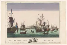 View of the harbour in Batavia, 1742-1801. Creator: Georg Mathaus Probst