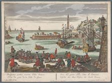 View of the harbour in Genoa, 1742-1801. Creator: Anon