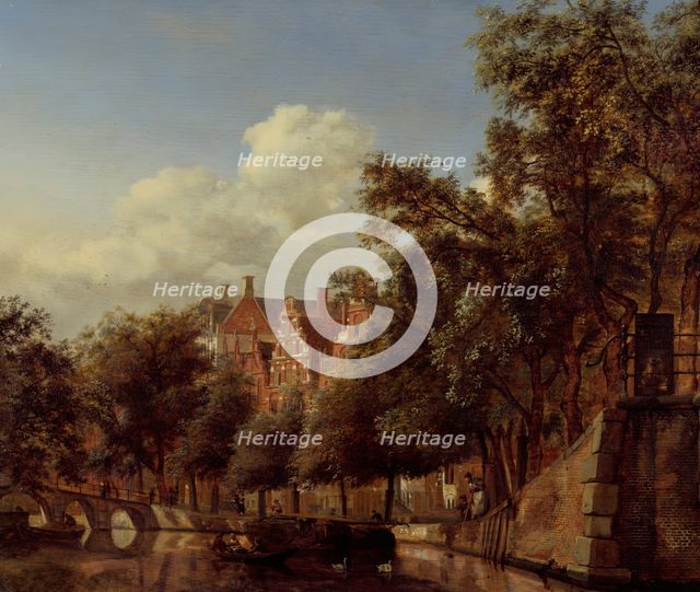 View of the Herengracht, Amsterdam, from the Leliegracht, between c1660 and c1670. Creator: Jan van der Heyden.