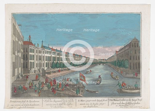 View of the Herengracht in Amsterdam, 1742-1801. Creator: Anon.