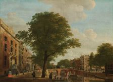View of the Herengracht near the Leidsestraat, Amsterdam, 1774. Creator: Hendrick Keun