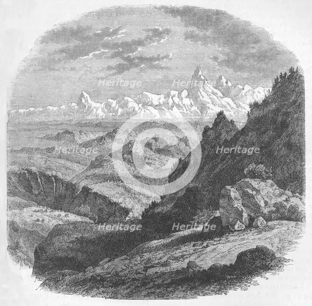 'View of the Himalayan Range', c1880. Artist: Unknown.