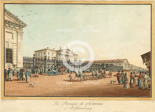 View of the Imperial Bank at St. Petersburg.