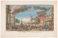 View of the intake and looting of Bergen op Zoom by the French in 1747, 1747-1799. Creator: Anon