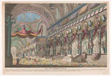 View of the interior of a Chinese temple, 1700-1799. Creator: Anon