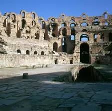 View of the interior of a Roman colosseum, 2nd century