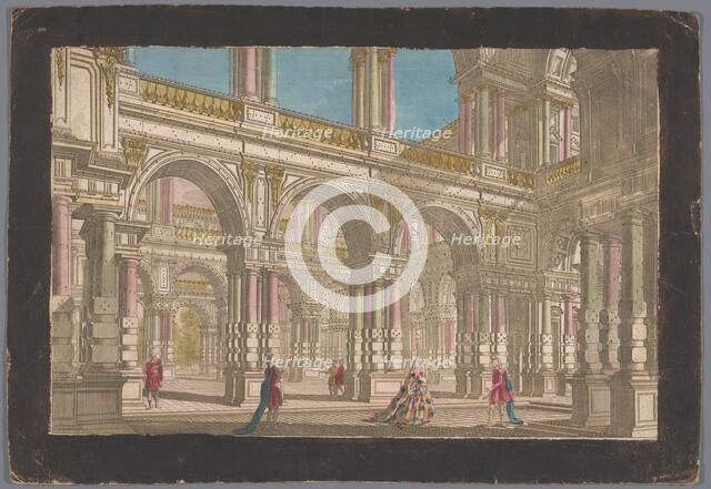 View of the interior of a structure, 1700-1799. Creator: Anon.