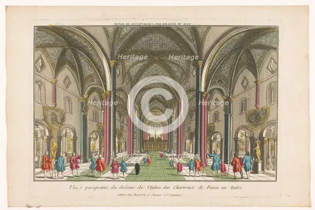 View of the interior of the Certosa di Pavia, 1700-1799. Creator: Unknown.