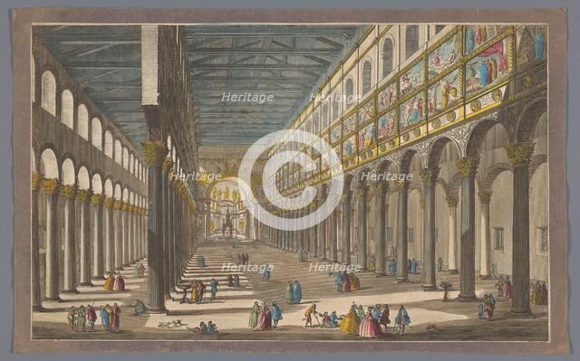 View of the interior of the Church of Saint Paul Outside the Walls in Rome, 1700-1799. Creator: Anon.