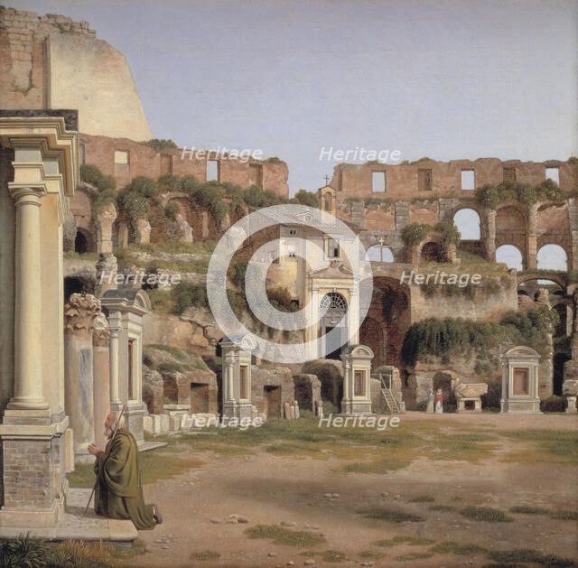 View of the Interior of the Colosseum, 1816. Creator: CW Eckersberg.