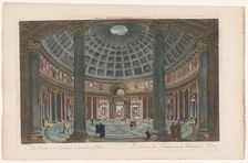 View of the interior of the Pantheon in Rome, 1700-1799. Creator: Anon