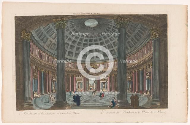View of the interior of the Pantheon in Rome, 1700-1799. Creator: Anon.