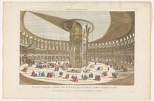 View of the interior of the Rotunda in London's Ranelagh Gardens with a group..., 1735-1805. Creator: Unknown
