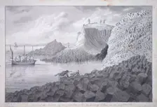 View of the island of Bou Shala with the bending pillars in its neighbourhood 1772. Creator: Thomas Pennant
