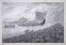 View of the island of Bou Shala with the bending pillars in its neighbourhood 1772. Creator: Thomas Pennant