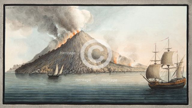 View of the island of Stromboli taken by Monsieur Fabris, 1776.