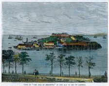 View of The isle of Serpents, in the Bay of Rio de Janeiro Brazil, c1880