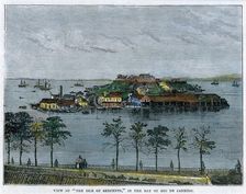 View of The isle of Serpents, in the Bay of Rio de Janeiro Brazil, c1880