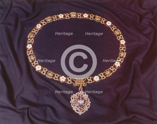 View of the jewelled collar worn by the Lord Mayor of London, c1978. Artist: Anon