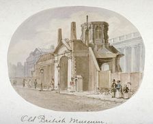 View of the old British Museum, Bloomsbury, London, 1850. Artist: James Findlay