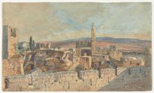 View of the Old City of Jerusalem, 2nd half 1800s. Creator: John Fullylove (British, 1845-1908)