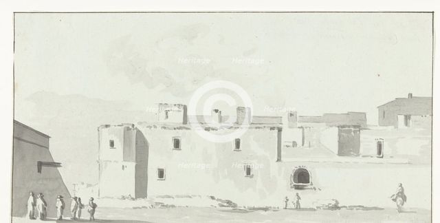 View of the Old Palace of the Count of Egmond Pignatelli in Cerignola, 1778. Creator: Louis Ducros.
