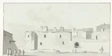 View of the Old Palace of the Count of Egmond Pignatelli in Cerignola, 1778. Creator: Louis Ducros