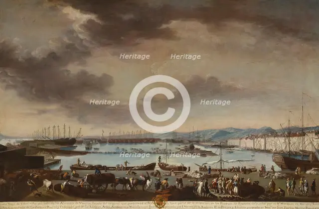View of the Old Port of Toulon (El puerto viejo de Tolón) (image 2 of 2), 1771. Creator: Juan Patricio Morlete Ruiz.