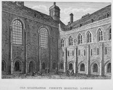 View of the old quadrangle, Christ's Hospital, City of London, 1823. Artist: Anon