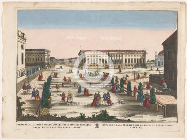 View of the Opernhaus in Berlin, 1700-1799. Creator: Remondini family.
