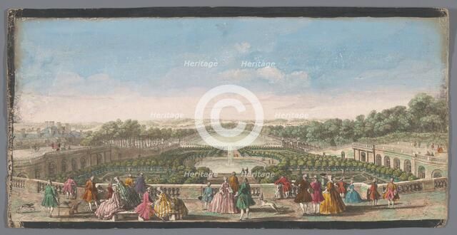View of the Orangerie of the Palace of Versailles, 1700-1799. Creators: Anon, Jacques Rigaud.