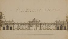 View of the orangery in the Kungstradgarden, decorated on the occasion of Duke Karl's...in 1774. Creator: Jean Eric Rehn