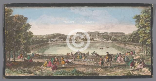 View of the orangery of the Versailles palace, 1700-1799. Creators: Anon, Jacques Rigaud.