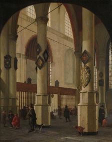 View of the Oude Kerk in Delft, 1654. Creator: Hendrick Cornelisz van Vliet