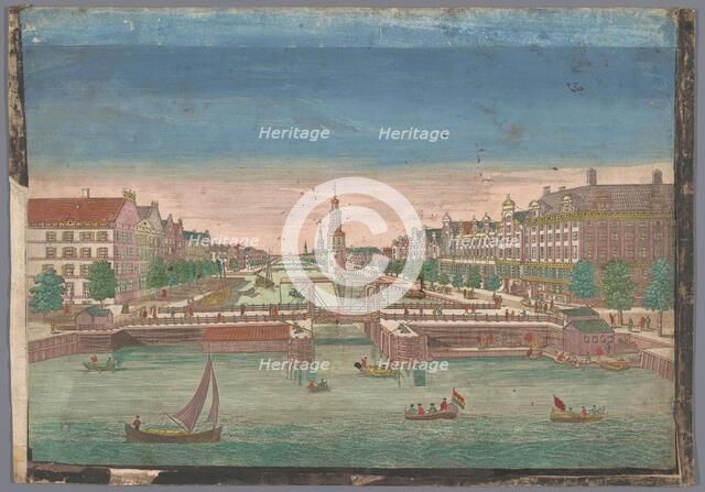 View of the Oudeschans in Amsterdam seen from the IJ, 1700-1799. Creator: Anon.