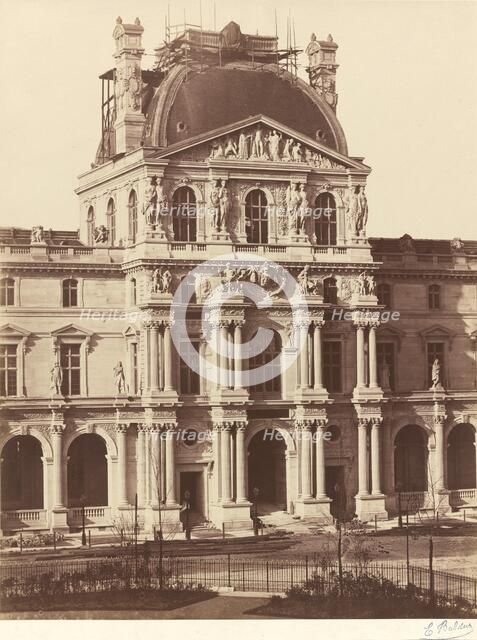 View of the Louvre, 1855-1857. Creator: Edouard Baldus.