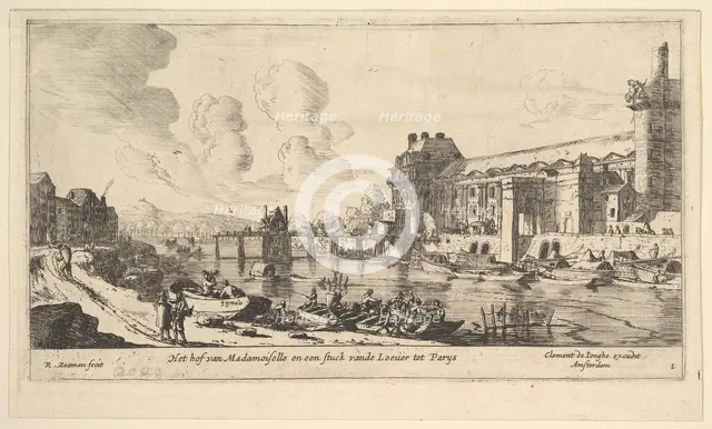View of the Louvre and the Tuileries, from Views of Paris and Neighborhoods, plate 1, 17th century. Creator: Reinier Zeeman.