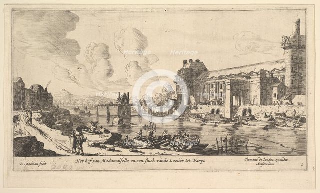 View of the Louvre and the Tuileries, from Views of Paris and Neighborhoods, plate 1, 17th century. Creator: Reinier Zeeman.