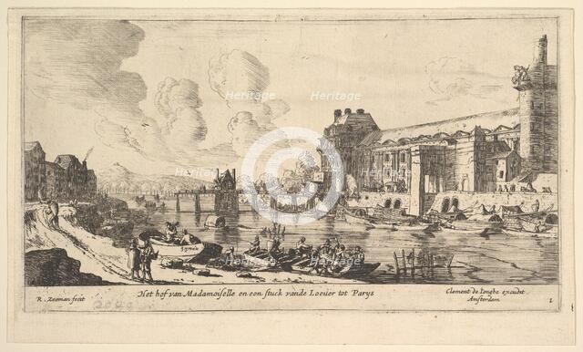 View of the Louvre and the Tuileries, from Views of Paris and Neighborhoods, plate 1, 17th century. Creator: Reinier Zeeman.