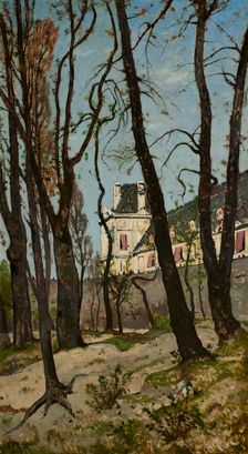 View Of The Louvre, With The Grande Galerie And The Pavillon De Flore, c1870. Creator: Henri-Joseph Harpignies