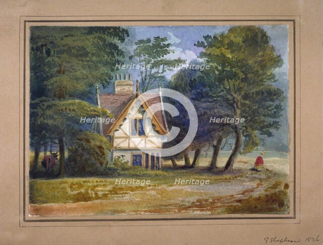 View of the lodge in Hyde Park, London, 1826.                                                       Artist: George Shepheard