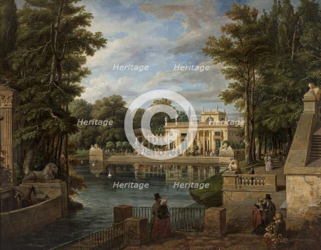 View of the Lazienki Palace in summer, 1836-1837.