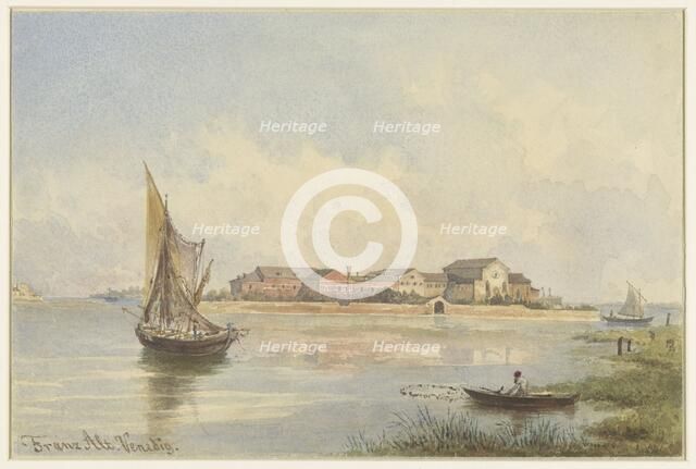 View of the Lagoon in Venice, 1831-1914. Creator: Franz Alt.