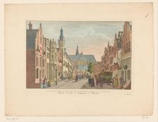View of the Langestraat, the town hall and the Grote Kerk in Alkmaar, 1824-1825. Creator: Carel Frederik Bendorp