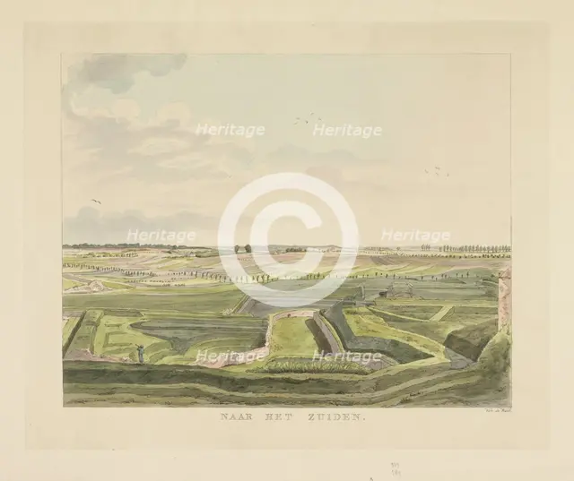 View of the landscape south of Nijmegen, 1815-1824. Creator: Derk Anthony van de Wart.
